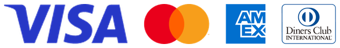 Visa, Mastercard, American Express y Diners